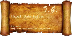 Thiel Gabriella névjegykártya